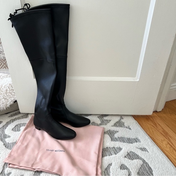 Stuart Weitzman Genna Over-the-Knee Boot in Black Leather Size 7 NWT - Picture 5 of 10